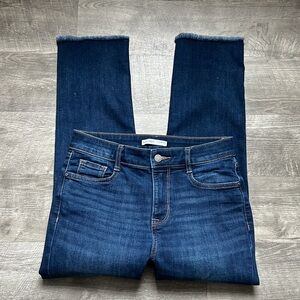 #15. Nine West Womens Straight Leg Crop Raw Hem